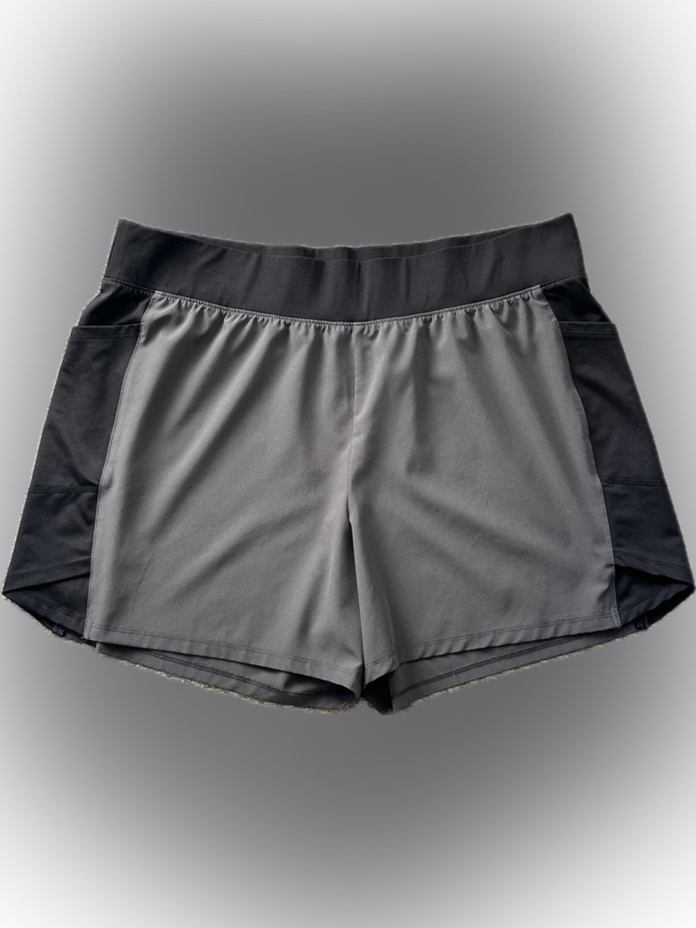 Sporty Shorts-gray/black.  Quick dry. Light weight Women's XL
